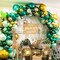 Green and Gold Balloons 83Pcs 12in Dark Green Gold White Confetti Balloons for Graduation Safari Jungle Birthday Emerald Green and Gold Party Decorations